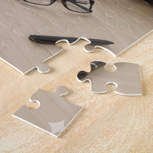 Custom Four Photo Monogram Design Perfect Legpuzzel (Zijkant)