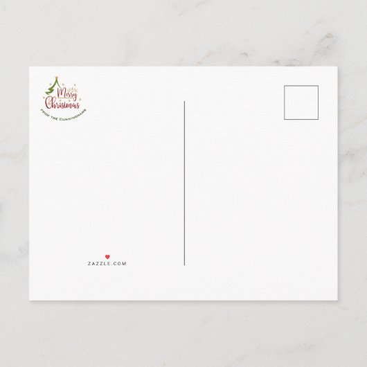 Custom Four-Photo 🎄 Vakantie Gift Uitnodiging Briefkaart (Achterkant)