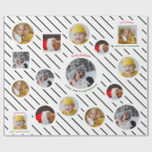 Custom Four-Photo 🎄 Vakantie Kerstcadeau Cadeaupapier (Vlak)