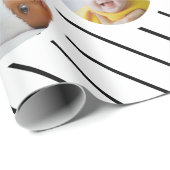 Custom Four-Photo 🎄 Vakantie Kerstcadeau Cadeaupapier (Rol Hoek)