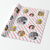 Custom Four-Photo 🎄 Vakantie Kerstcadeau Cadeaupapier (Uitgerold)