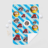 Custom Four-Photo 🎄 Vakantie Kerstmis Golfhanddoek (Insitu)