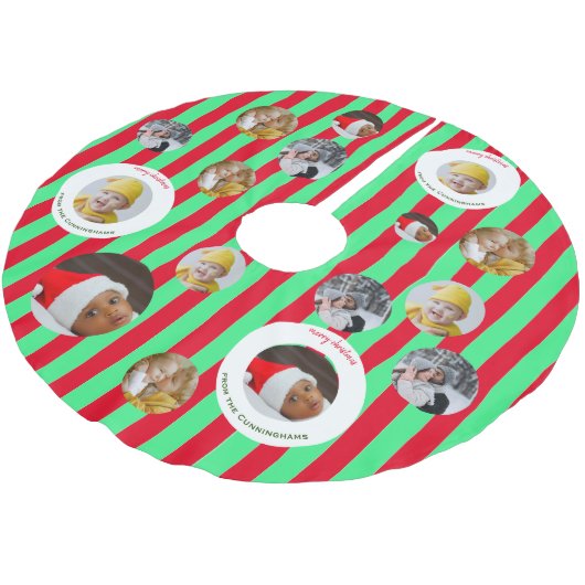 Custom Four-Photo 🎄 Vakantie Kerstmis Kerstboom Rok (Gekanteld)