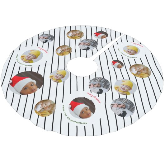 Custom Four-Photo 🎄 Vakantie Kerstmis Kerstboom Rok (Gekanteld)