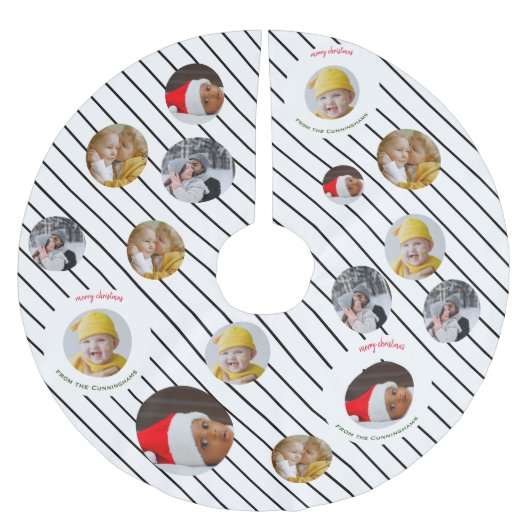 Custom Four-Photo 🎄 Vakantie Kerstmis Kerstboom Rok (Voorkant)