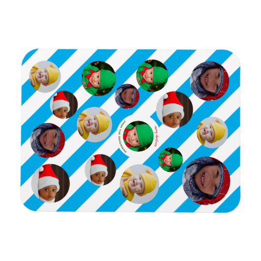 Custom Four-Photo 🎄 Vakantie Kerstmis Magneet (Horizontaal)