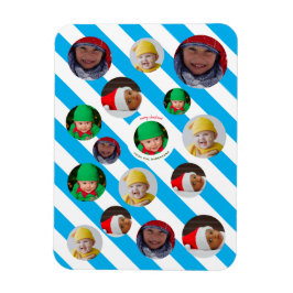 Custom Four-Photo 🎄 Vakantie Kerstmis Magneet