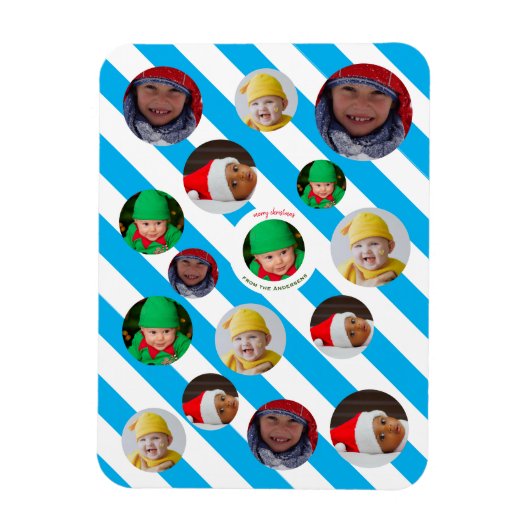 Custom Four-Photo 🎄 Vakantie Kerstmis Magneet (Verticaal)