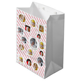 Custom Four-Photo 🎄 Vakantie Kerstmis Medium Cadeauzakje