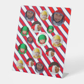 Custom Four-Photo 🎄 Vakantie Kerstmis Reclamebord Met Voetstuk (Voorkant)