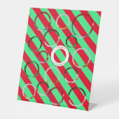 Custom Four-Photo 🎄 Vakantie Kerstmis Reclamebord Met Voetstuk (Voorkant)