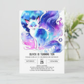 Custom Fox Birthday Bash Kaart (Staand voorkant)