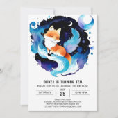 Custom Fox Printable Verjaardag Kaart (Voorkant)