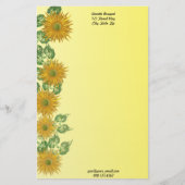 Custom Fractal Artwork Flower Leaf Border Briefpapier (Voorkant)