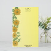 Custom Fractal Artwork Flower Leaf Border Briefpapier (Staand voorkant)