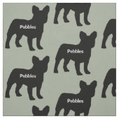 Custom Frans Bulldog hond Silhouet Stof (Swatch)