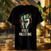Custom Free Palestine shirt verheffen handvlag