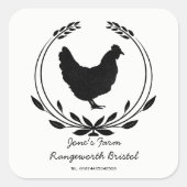 Custom Free Range Egg Karton Label Boerderij Fresh (Voorkant)