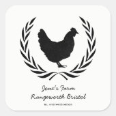 Custom Free Range Egg Karton Label Boerderij Fresh (Voorkant)