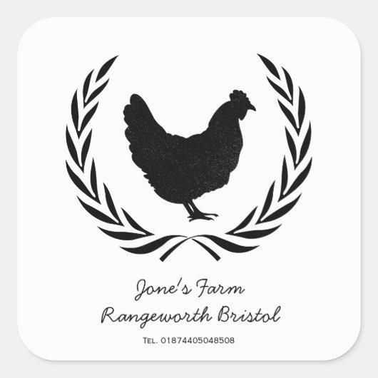 Custom Free Range Egg Karton Label Boerderij Fresh (Voorkant)