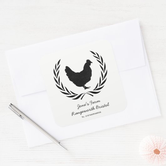 Custom Free Range Egg Karton Label Boerderij Fresh (Envelop)