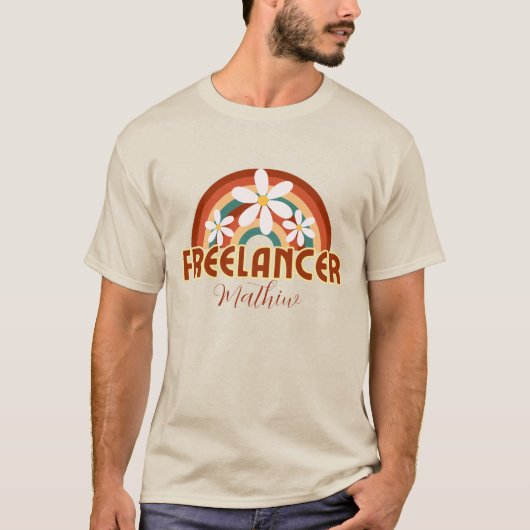 Custom Freelancer Life T-shirt met naam (Voorkant)