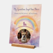 Custom French Bulldog Memorial Acrylic Sign Acryl Bord (Hoek)