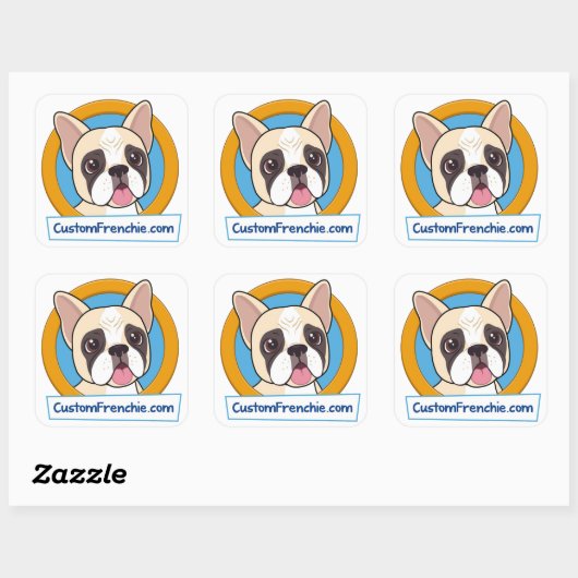 Custom Frenchie Logo Sticker (Vel)