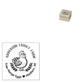 Custom Fresh Eggs Familie Boerderij Schattigee Kip Rubberstempel (Gestempeld)