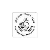 Custom Fresh Eggs Familie Boerderij Schattigee Kip Rubberstempel (Afrduk)