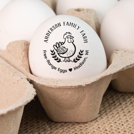 Custom Fresh Eggs Familie Boerderij Schattigee Kip Rubberstempel