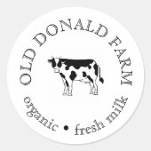 Custom Fresh Farm Small Business Ronde Sticker (Voorkant)