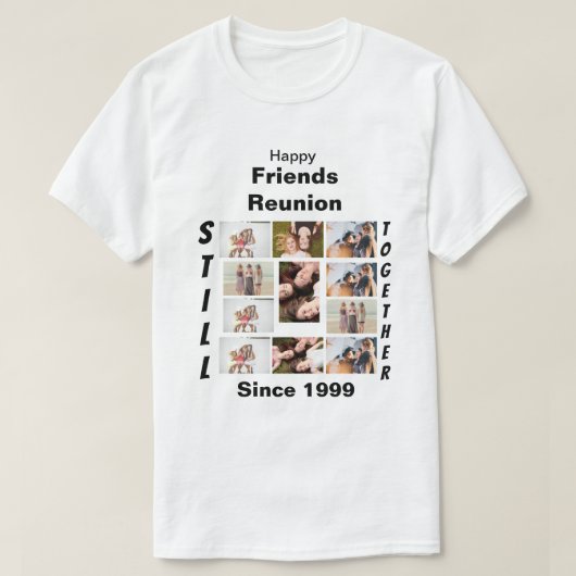 Custom Friends Reunion 11 Photo Collage T-Shirt (Design voorkant)