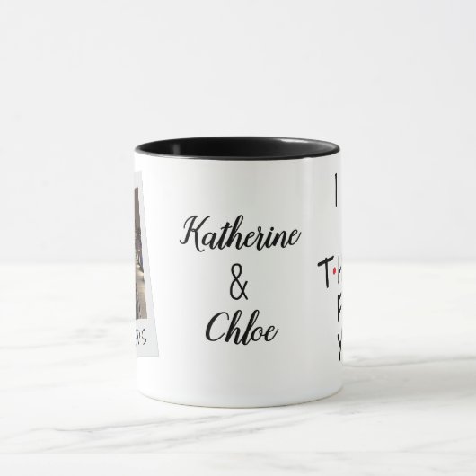 Custom Friendship Mug with Photo & Names Mok (Midden)