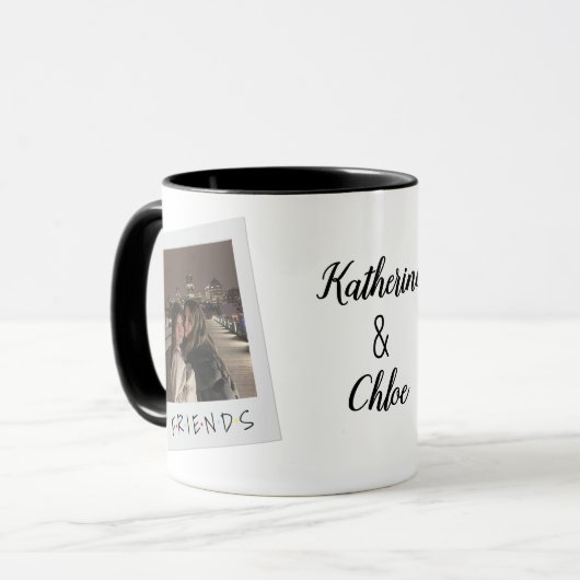 Custom Friendship Mug with Photo & Names Mok (Voorkant links)