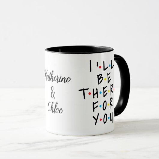 Custom Friendship Mug with Photo & Names Mok (Voorkant rechts)