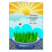 Custom Front Happy Norooz voor Niece, Sabzeh Grass (Voorkant)