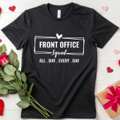 Custom Front Kantoor Squad Secretaris Administrati T-shirt