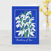 Custom Front Snowdrops Denken aan jou Kaart (Gele Bloem)