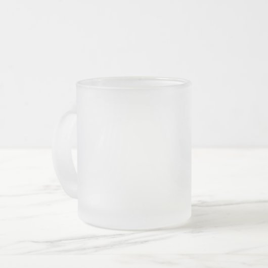 Custom Frosted Glass Mok voor elke gelegenheid (Voorkant links)
