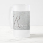 Custom Frosted Wedding Couples Barware Mok - Perso (Voorkant links)