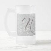 Custom Frosted Wedding Couples Barware Mok - Perso (Links)