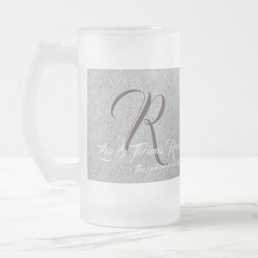 Custom Frosted Wedding Couples Barware Mok - Perso (Links)