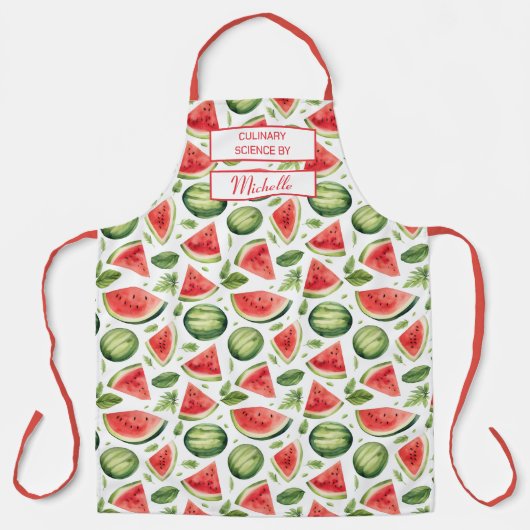 Custom Fruit Apron – Culinary Science by [Name] Schort (Voorkant)