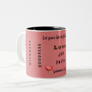 Custom Fruitage of the Spirit Mug Tweekleurige Koffiemok