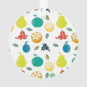 Custom Fruits Monogram Wit Ornament (achterkant)