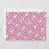 Custom Full Photo Girl Eerste Verjaardag Uitnodigi Kaart (Achterkant)