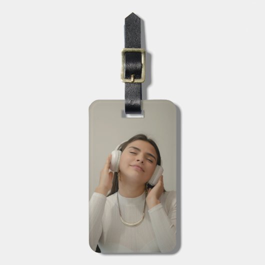 Custom Full Photo Modern  Bagagelabel (Voorkant verticaal)