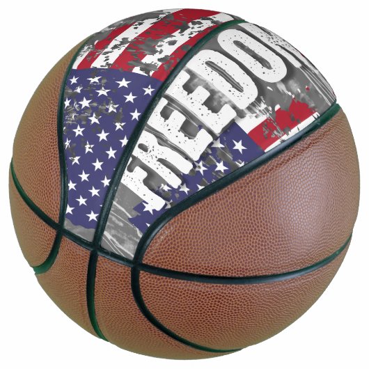 Custom Fullsize Basketball – Freedom Job Basketbal (Schuin)