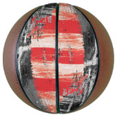 Custom Fullsize Basketball – Red Pulse Abstract  Basketbal (Verticaal)